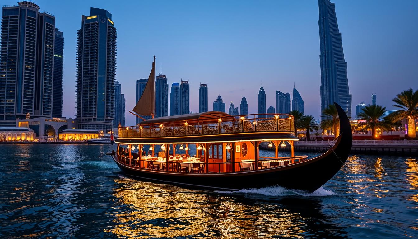 Experience a Dhow Dinner Cruise in Dubai: Dining with a View