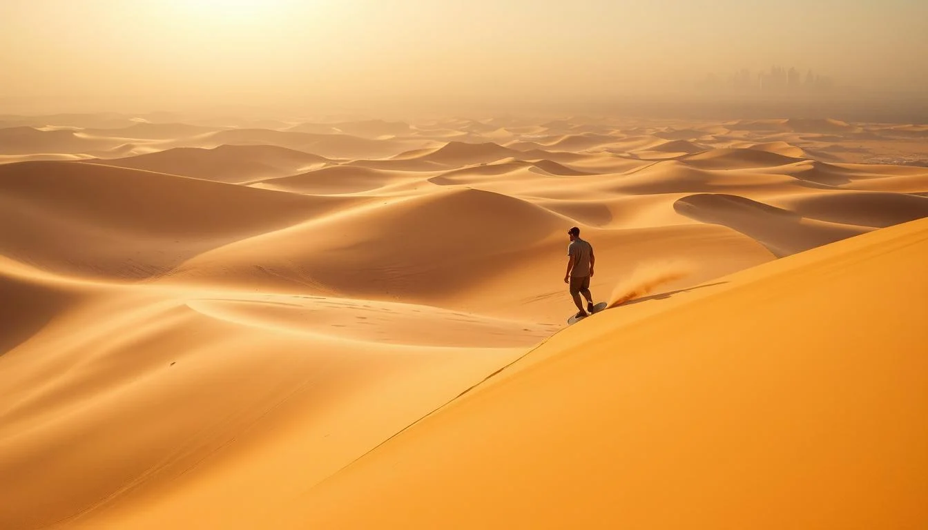 Experience Thrilling Sandboarding Dubai Adventures