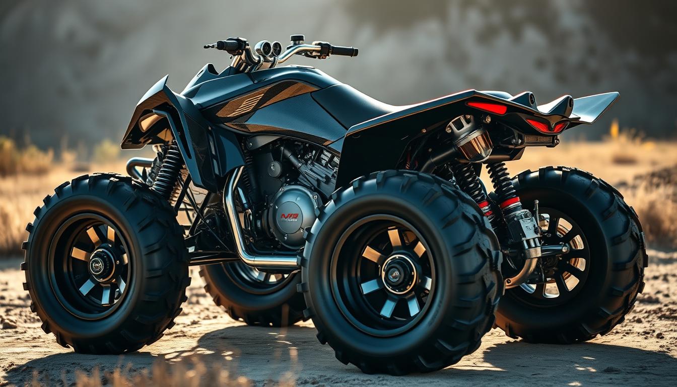 Can-Am Renegade X XC 1000R quad bike with a powerful engine and luxury features, ready for off-road adventures in the Dubai desert