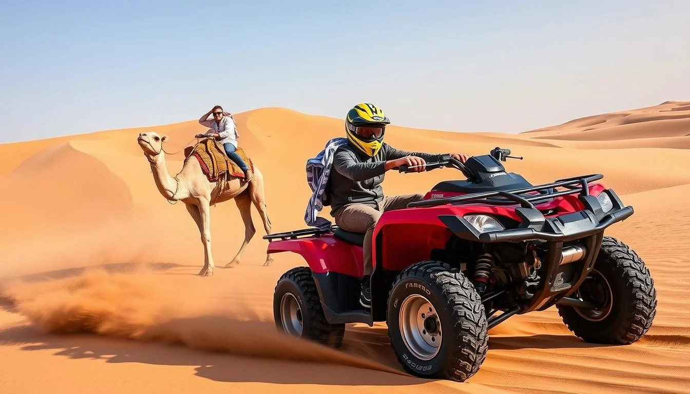 Thrill-Seeking Quad Biking and Camel Riding in Dubai