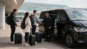 Toronto Pearson airport pickup for Niagara Falls layover tour with luggage and private van