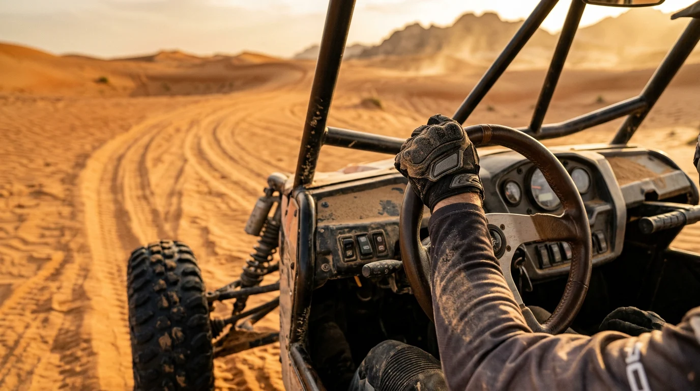 Lahbab Red Dunes at Desert Buggy Rental Dubai